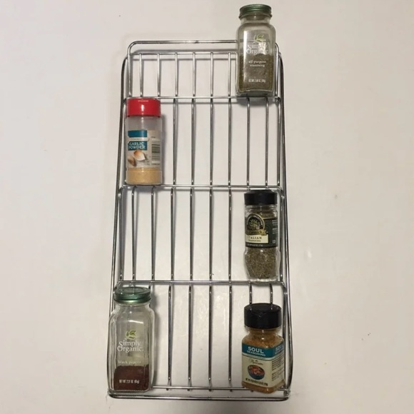 SPICE RACK DRAWER ORGANIZER STYLE 4 TIER STAINLESS STEEL 9X10 - Picture 2 of 6